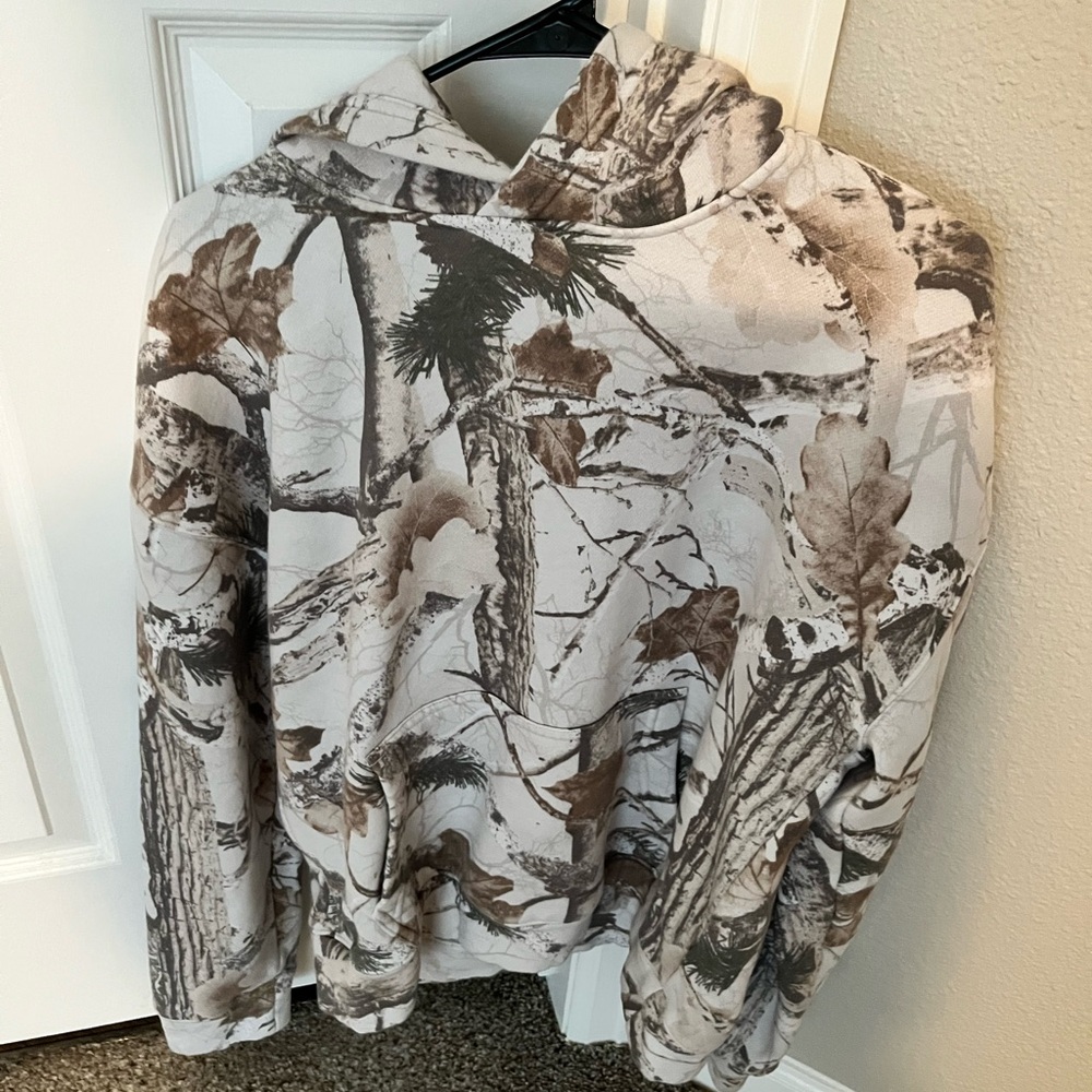 Hollister Boxy Fit Hoodie in Brown and Cream